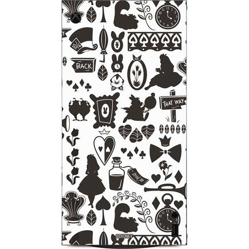 Disney Alice in Wonderland (animated) Silhouette Pattern XBox Series X Digital Edition Console Skin